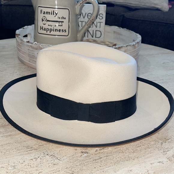 DORFMAN PACIFIC FEDORA ZOOT HAT contrasting black. - Picture 3 of 10